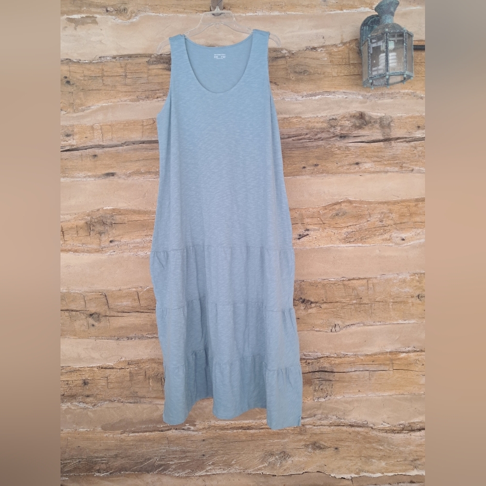 Sleeveless Blue Maxi Dress